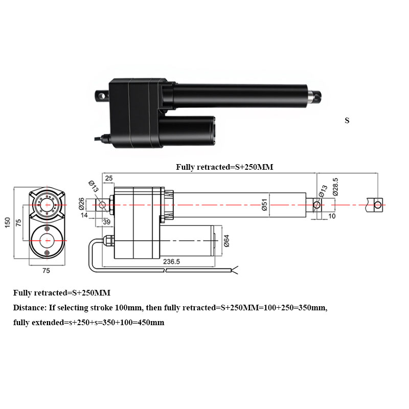 Actuador Lineal DC 12V 24V 700 - Fishing Rod Telescopic reseña y precio
