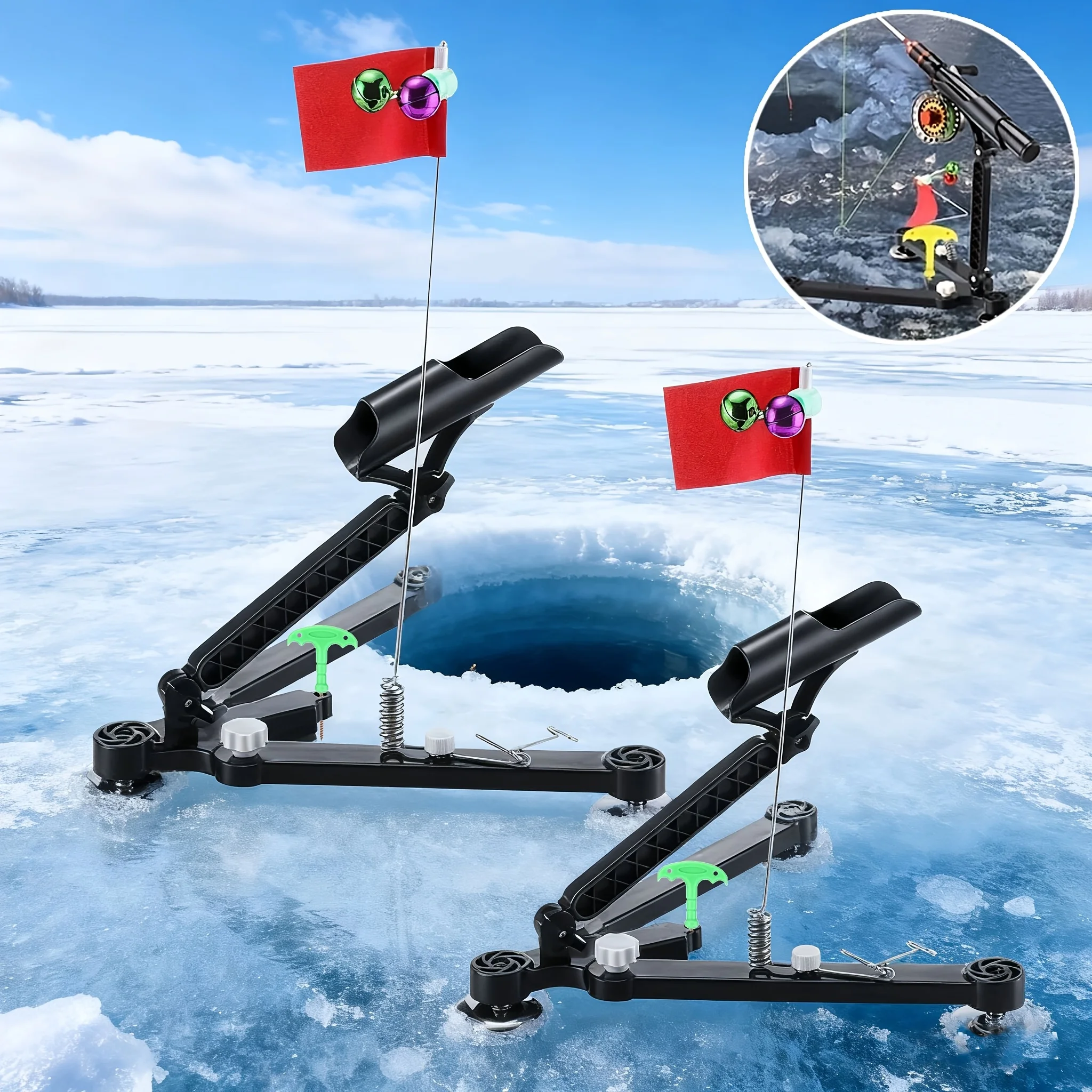 1 juego de soporte para caña d - Fishing Rod Ice reseña y precio