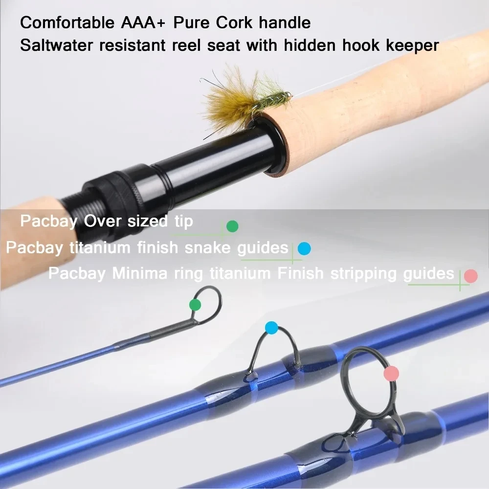 MAXIMUMCATCH 9 pies 8-12WT Pre - Fishing Rod Ice reseña y precio